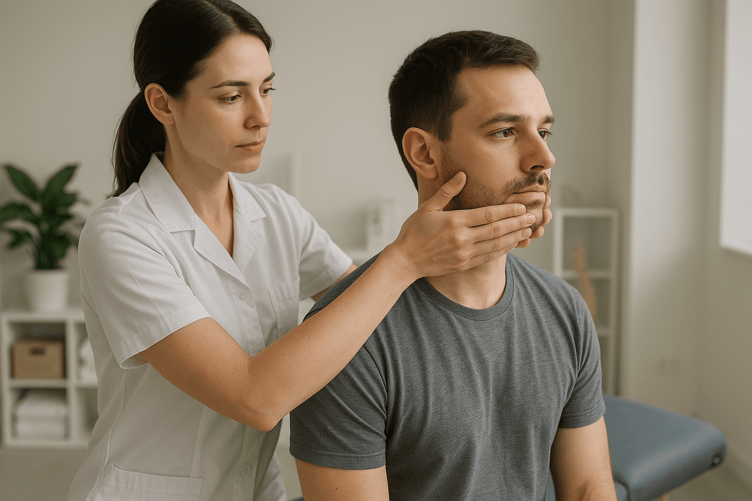 CMD-Befunderhebung Physiotherapeutische CMD-Untersuchung von Kiefer und Halswirbelsäule